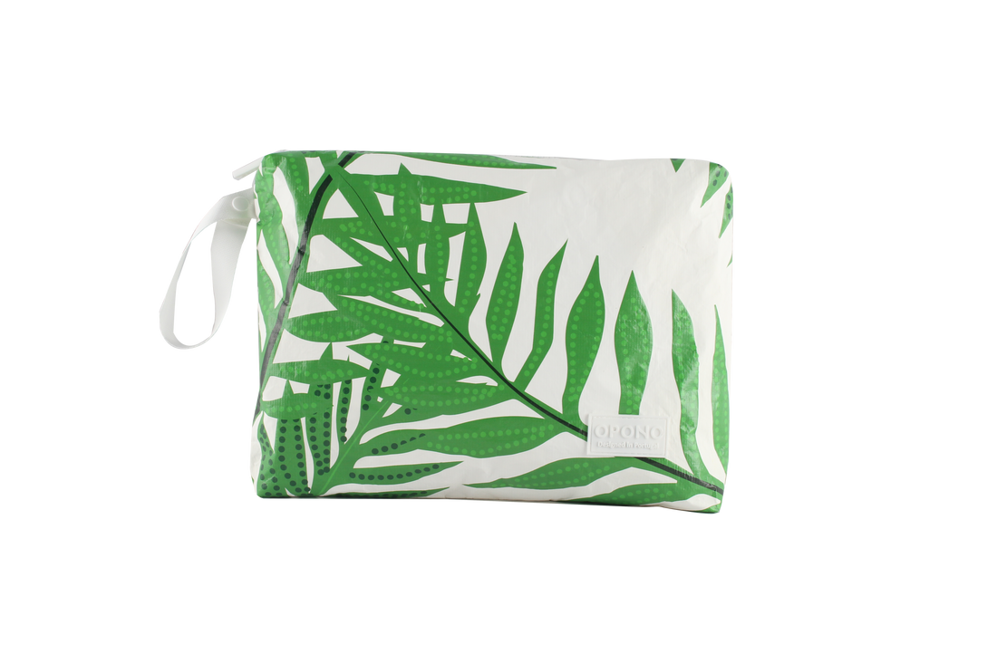 Green Leaf Mid-Pouch